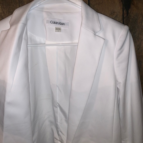 Calvin Klein | White no closure blazer - Picture 7 of 14